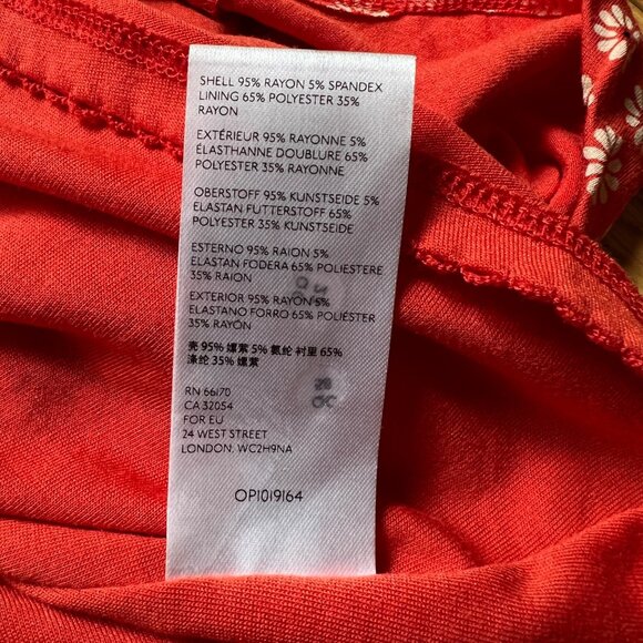 Maeve Anthropologie Size 1X Tangerine Orange Brianne Floral Cowl Neck Midi Dress - Picture 11 of 16